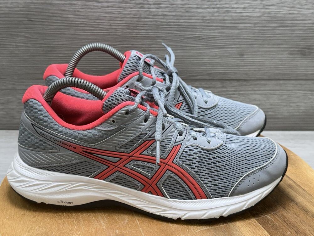 ASICS GEL-Contend 6 Gray Running Sneakers 1012A570 Women’s 8.5